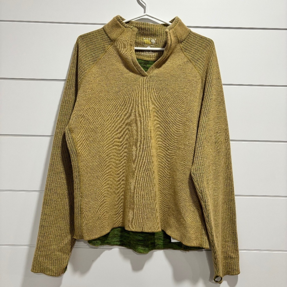 Mountain Hardware wool blend women's pullover sweater fleece inside size L